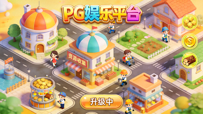 PG娱乐平台轻松模拟经营游戏场景 - 卡通风格的城镇建设与管理
